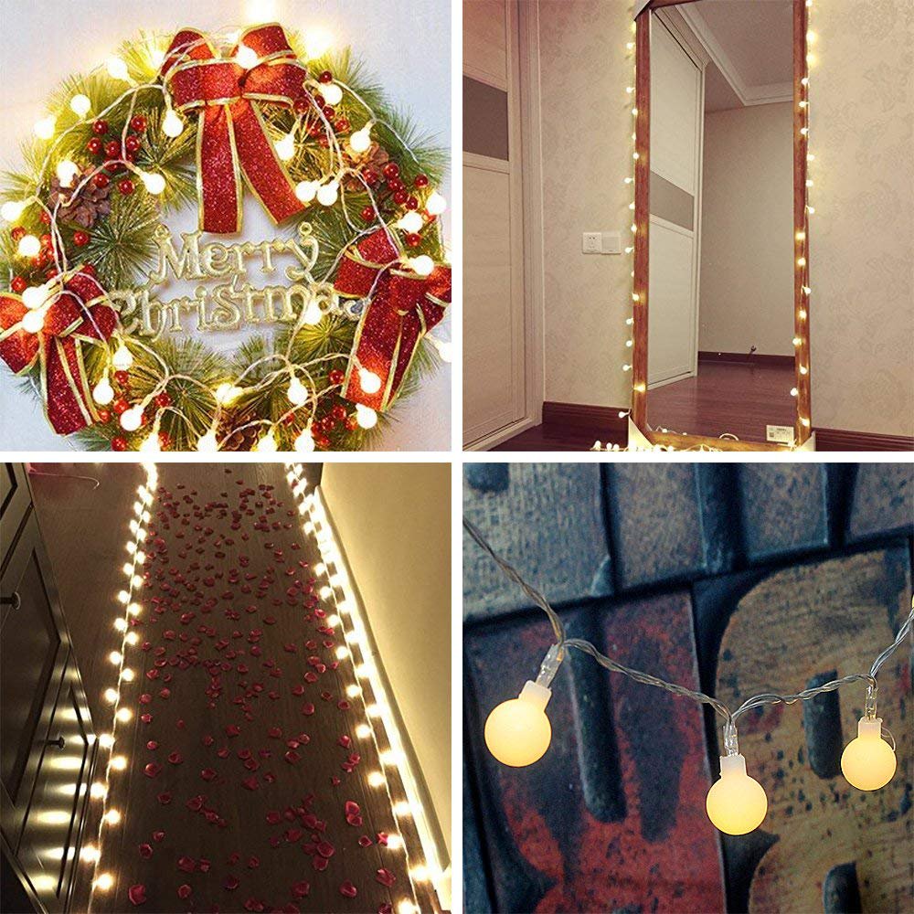 20 Small Crystal Ball Battery Operated Still Fairy Lights for Home  Party Decoration